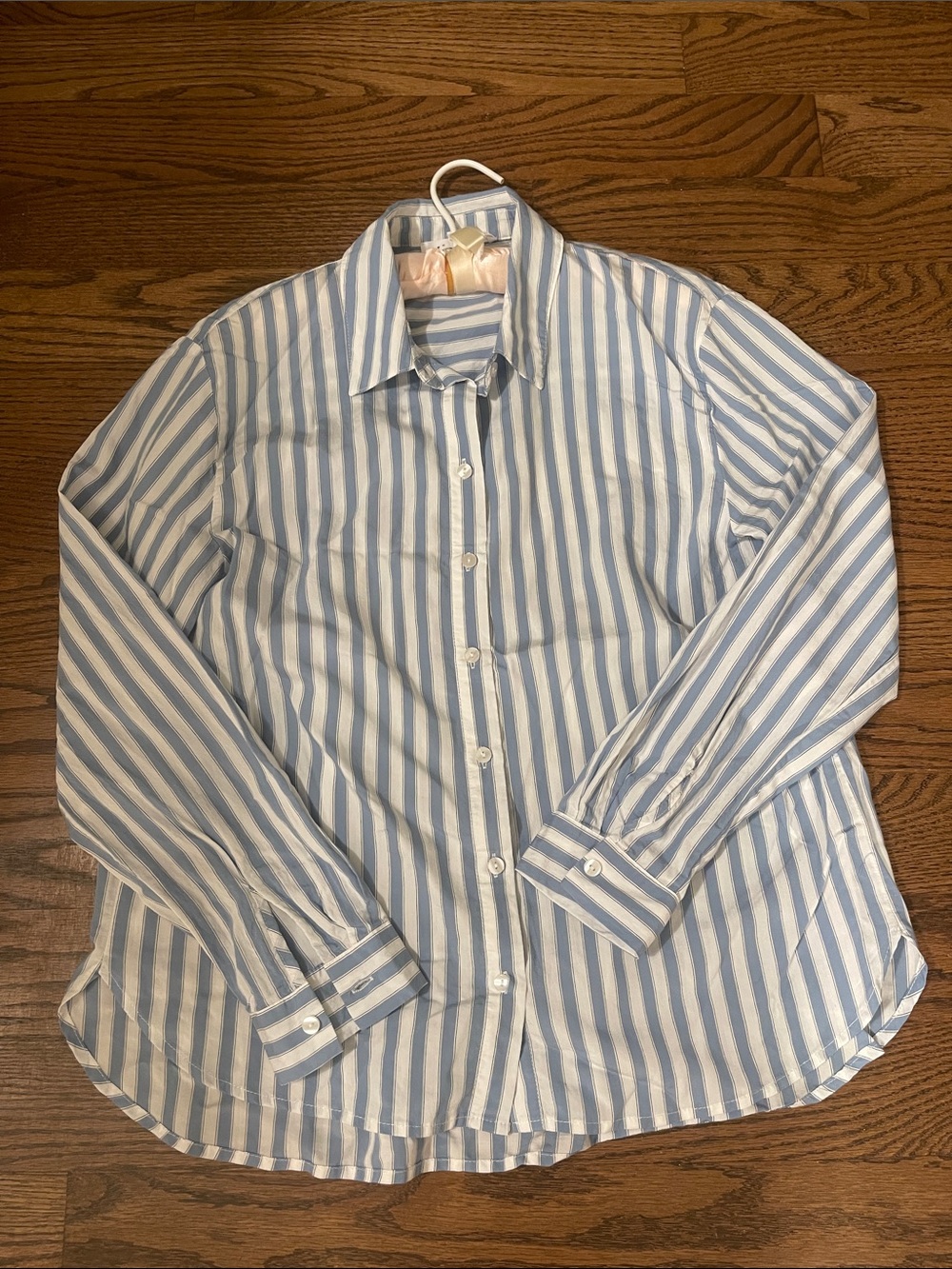 Blue stripe Jane and Delancey blouse size M